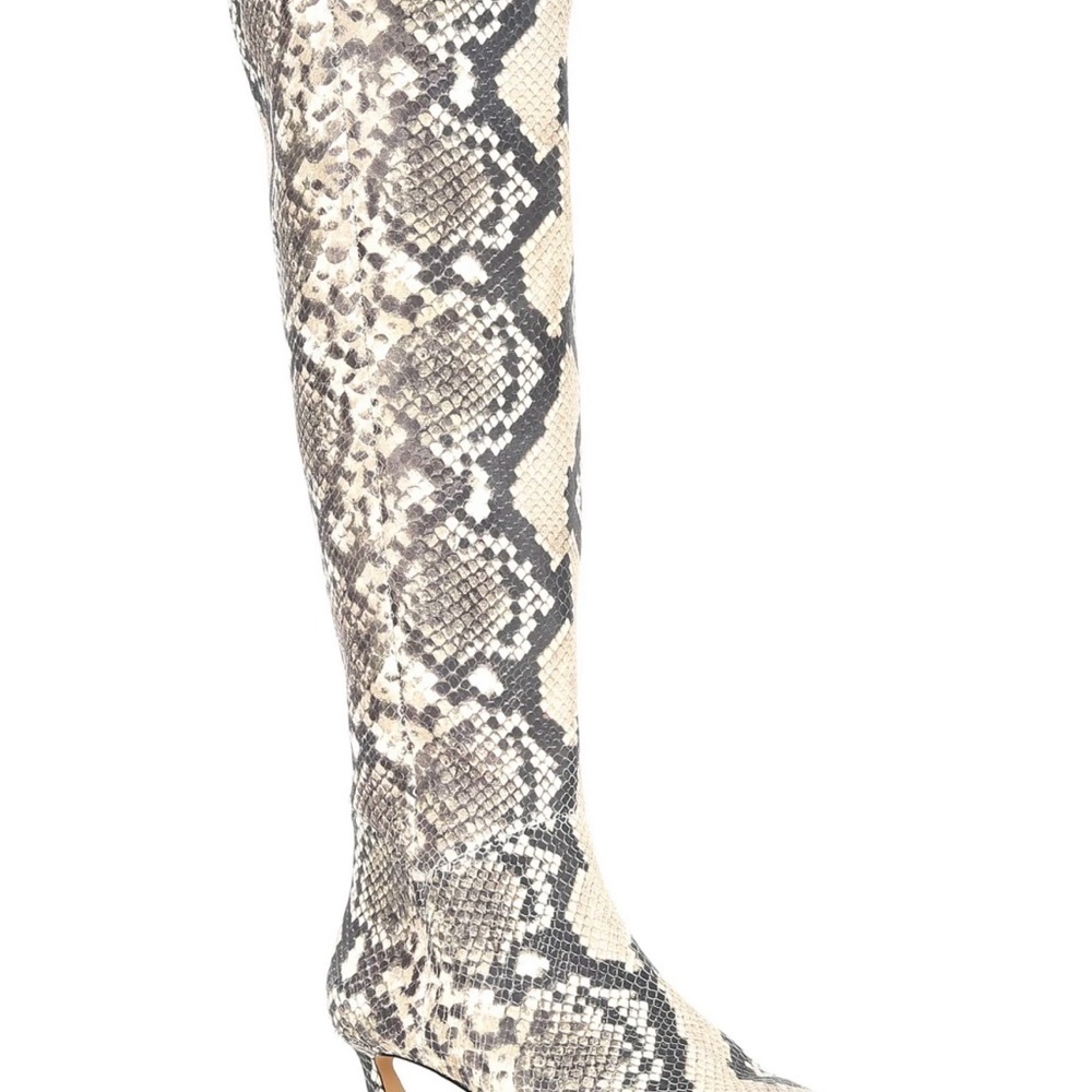 Gianni Bini Gray and Cream Over the Knee Boots - Picture 15 of 15